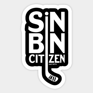 Sin Bin Citizen Hockey White Sticker